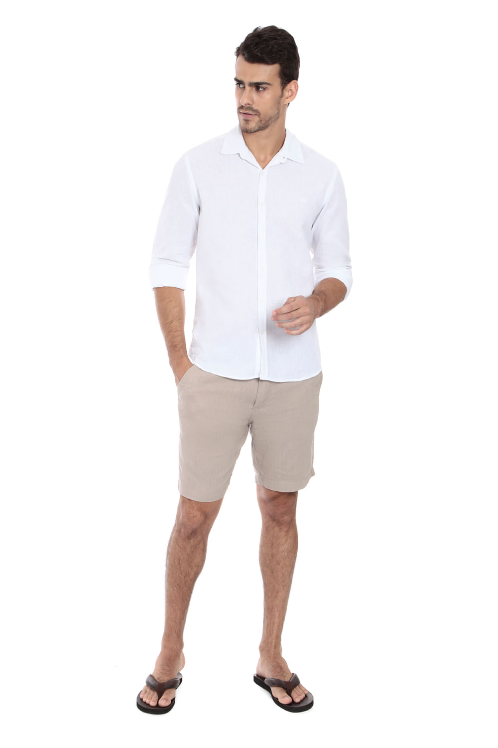 camisa de manga longa com bermuda