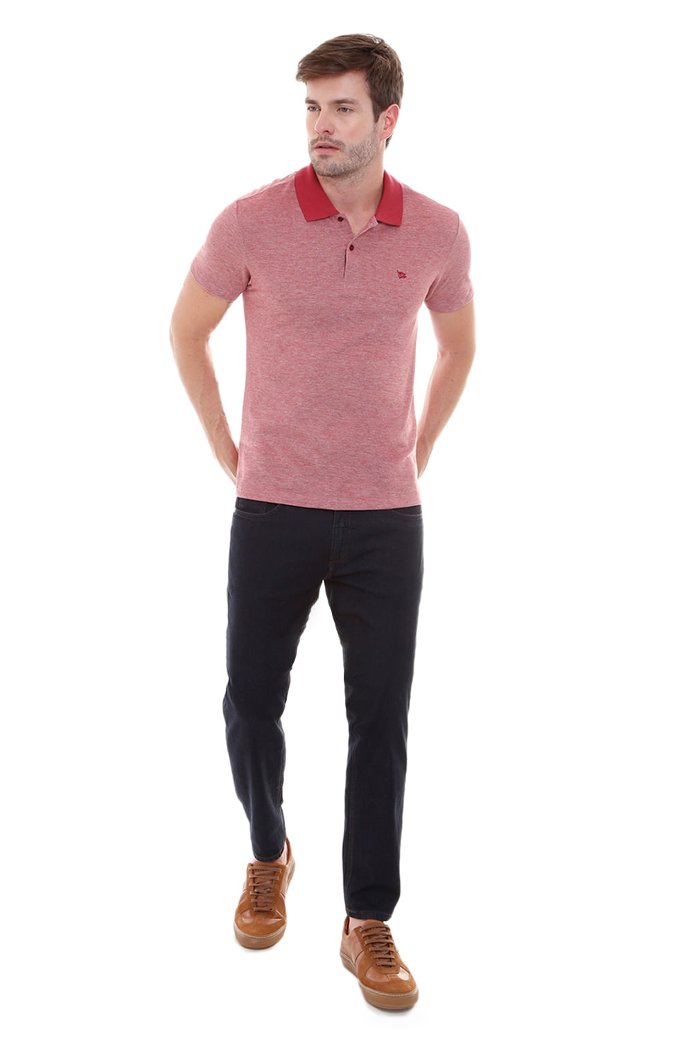 playera polo roja